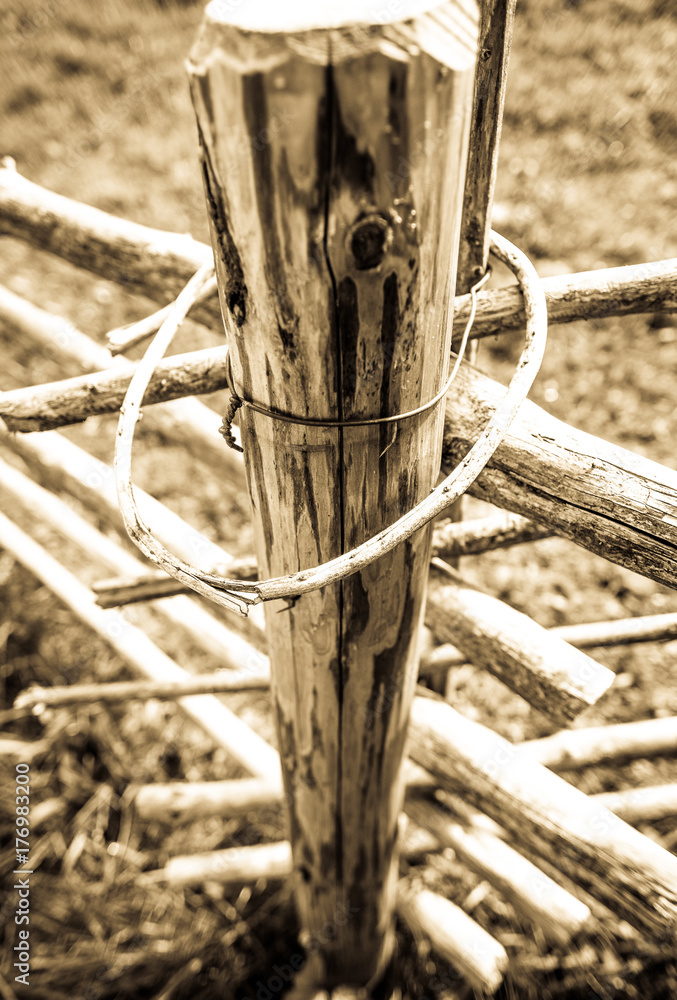 old wooden fence