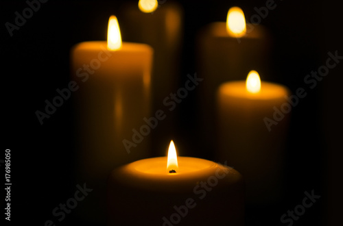 Fire Candle In Black