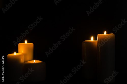 Fire Candle In Black