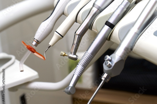 Dentist tools close up 