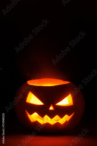Halloween Pumpkin on black
