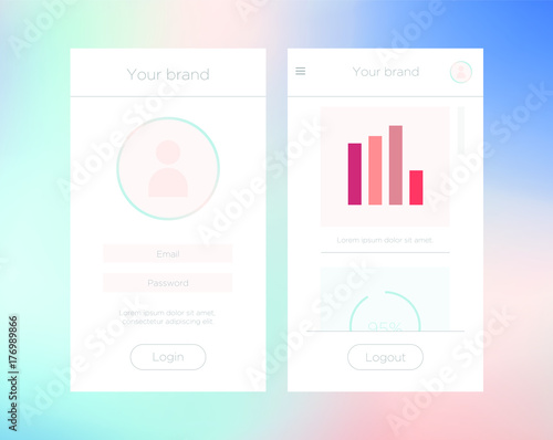 UI Kit app design vector