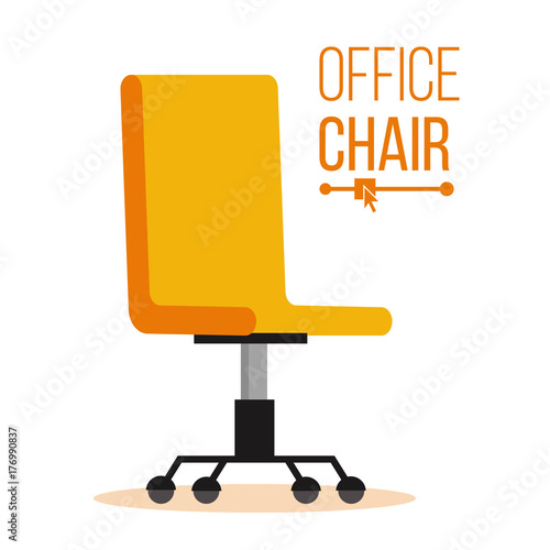 Office Chair Vector. Business Hiring And Recruiting. Empty Seat For Employee. Ergonomic Armchair For Executive Director. Furniture Icon Illustration