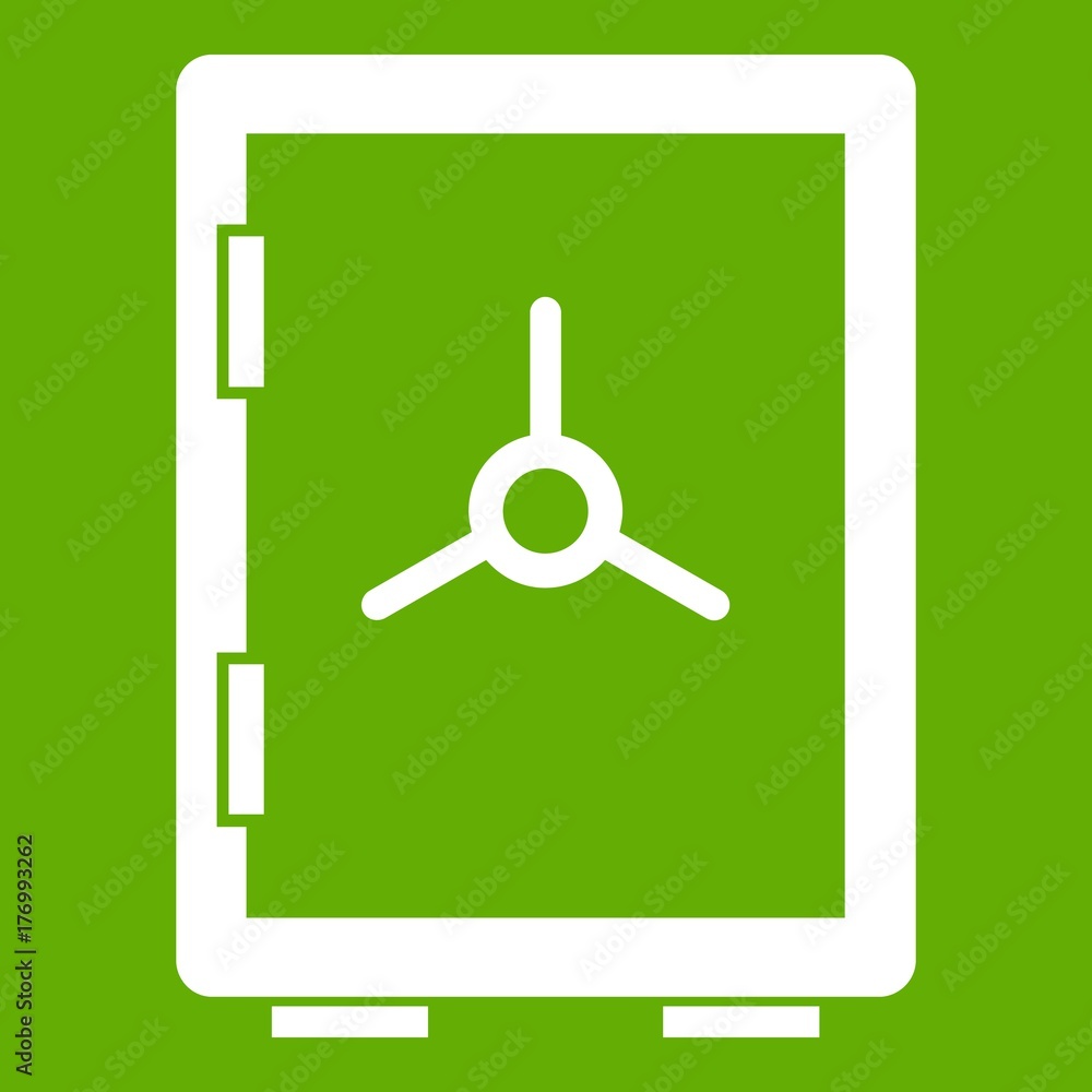 Closed safe icon green Closed safe icon green