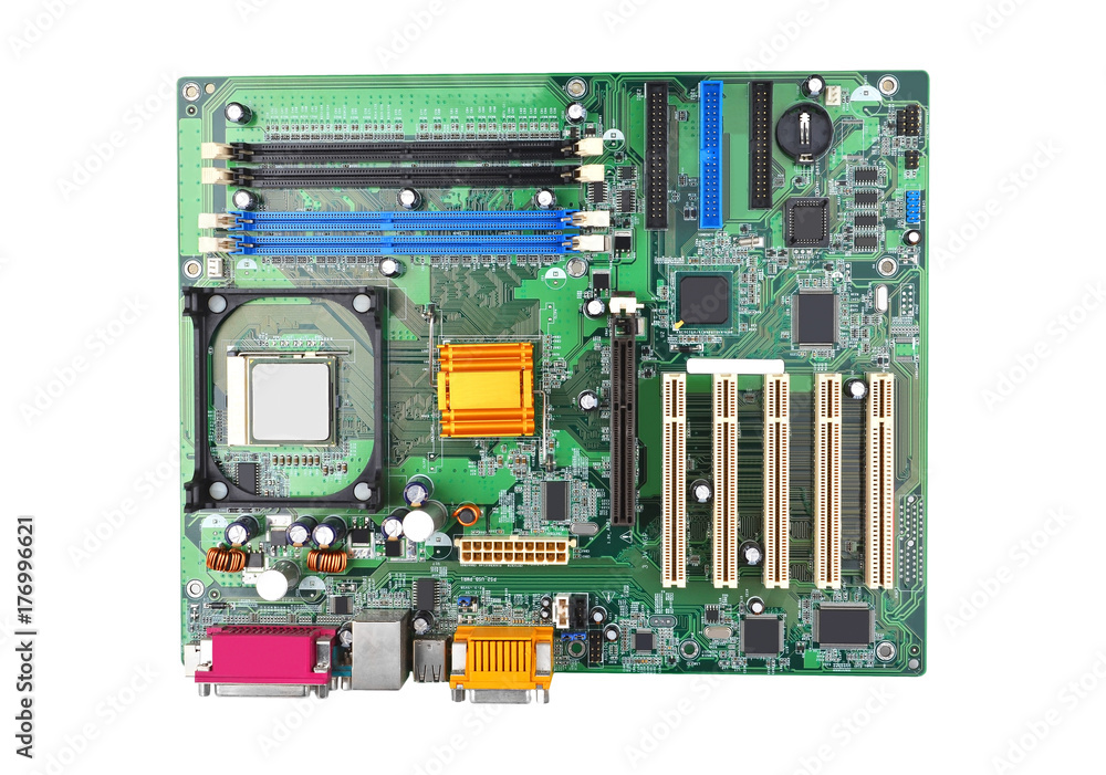 Green computer motherboard Green computer motherboard