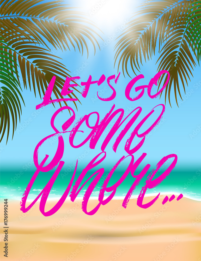 Obraz premium Summer time poster. Vector illustration.
