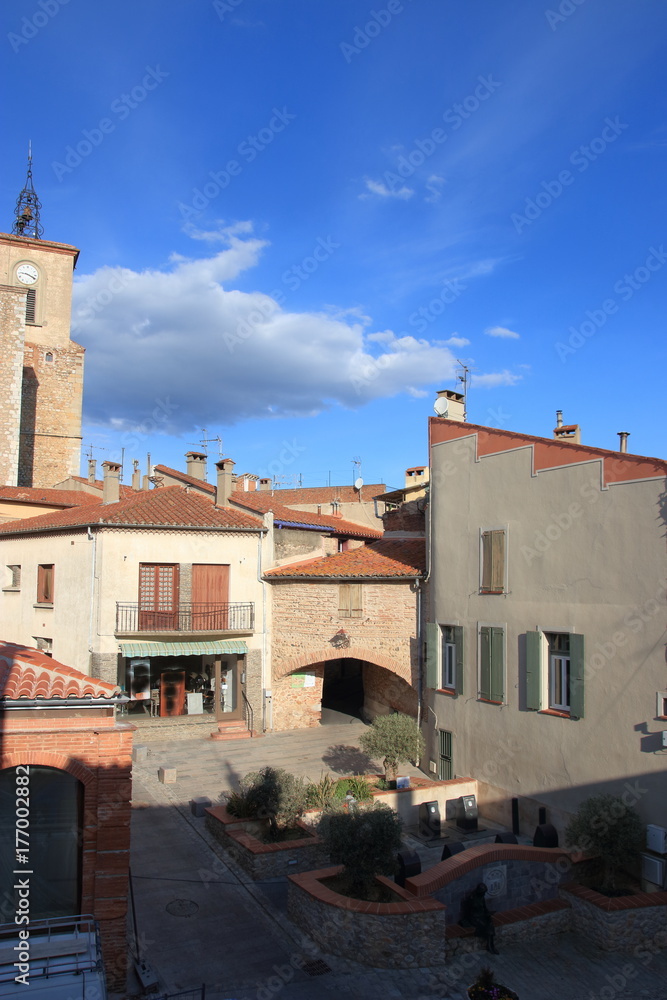 french village of Thuir in Pyrenees orientales, France