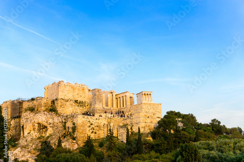 view of Historic Old Acropolis of Athens  Greece