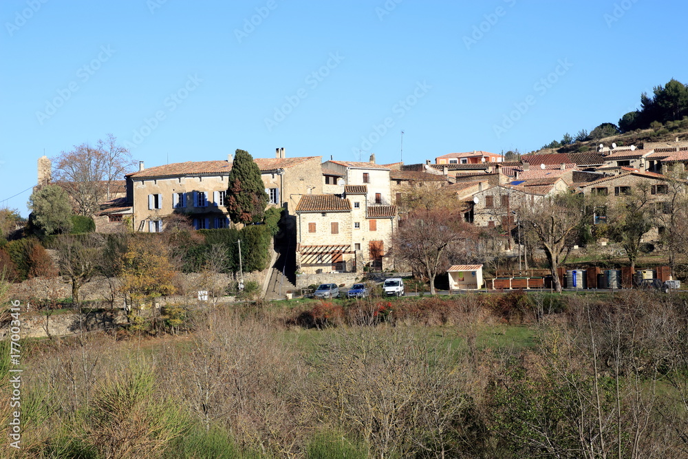 french village in Corbieres, Aude, Occitanie in south of France french village in Corbieres, Aude, Occitanie in south of France