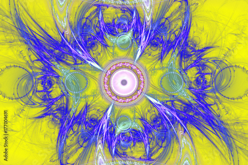 Colorful fractal Universe illsutration explosion animated space psychedelic d...