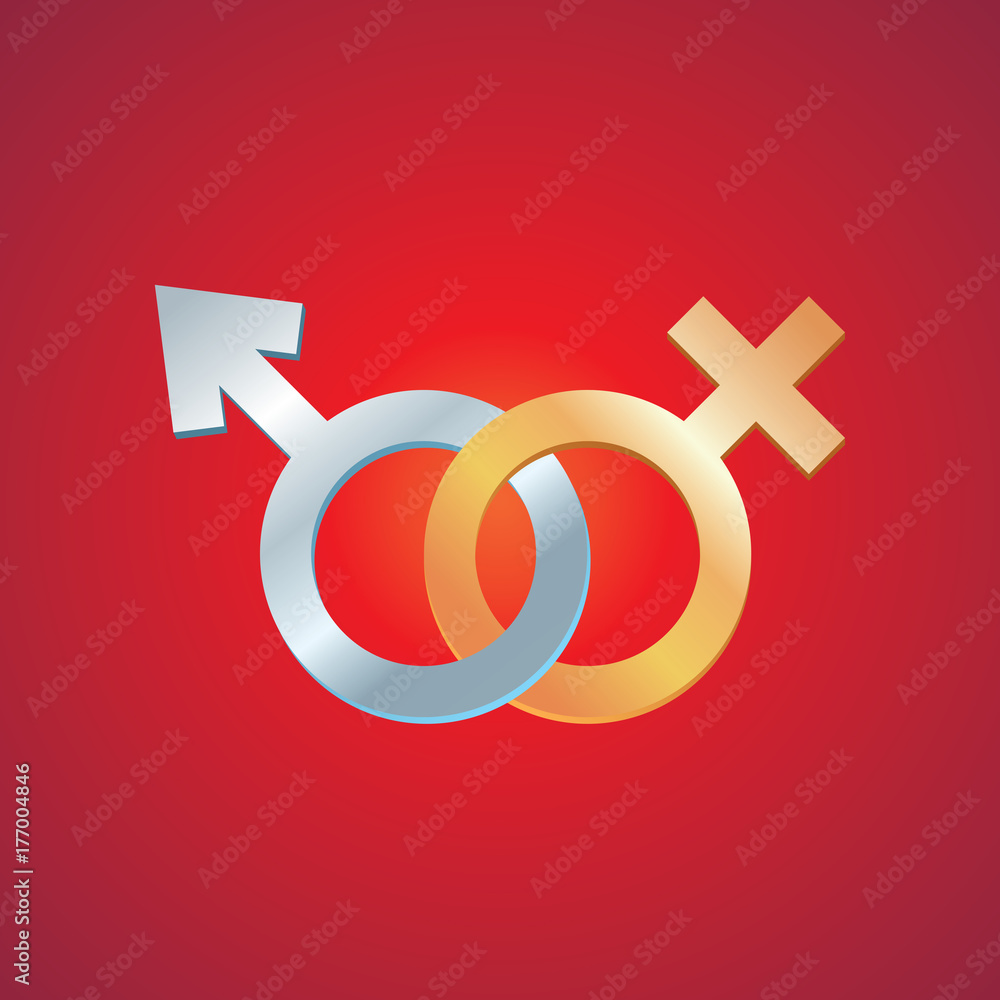 Symbol of gender identity. Male and female symbol. Symbol of gender identity. Male and female symbol.
