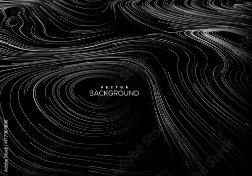 Abstract background with curled linear pattern