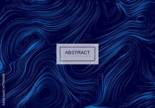 Abstract artistic blue background with swirled gradient lines.