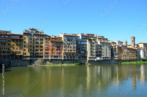 View of Ponte Vecchio at sunset  Florence  Italy