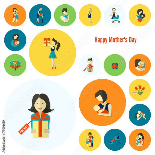 Happy Mothers Day Icons
