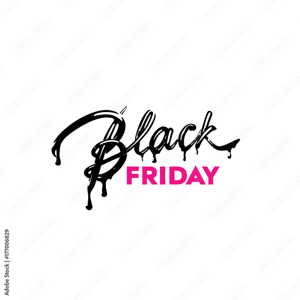 Fototapeta premium Black Friday Sale label. Vector ad illustration.