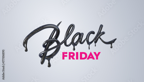 Black Friday Sale label. Vector ad illustration.