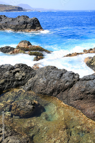 Volcanic seaside on Tenerife Island, Canary Islands, Spain