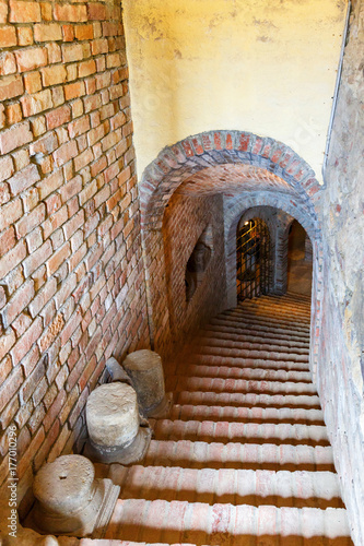 Staircase down to an old wine cellar