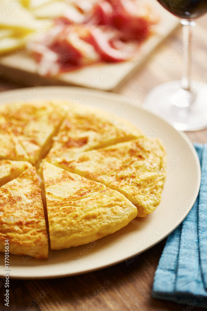 Homemade typical tortilla de patatas Homemade typical tortilla de patatas