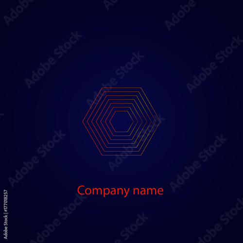 Hexagon logo. Creative logo.