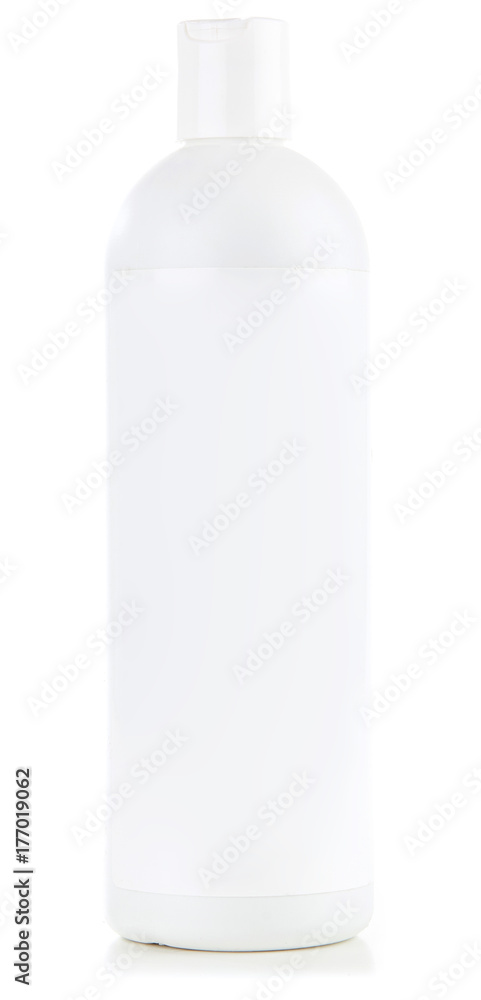 Shampoo bottle with laberl on white background Shampoo bottle with laberl on white background