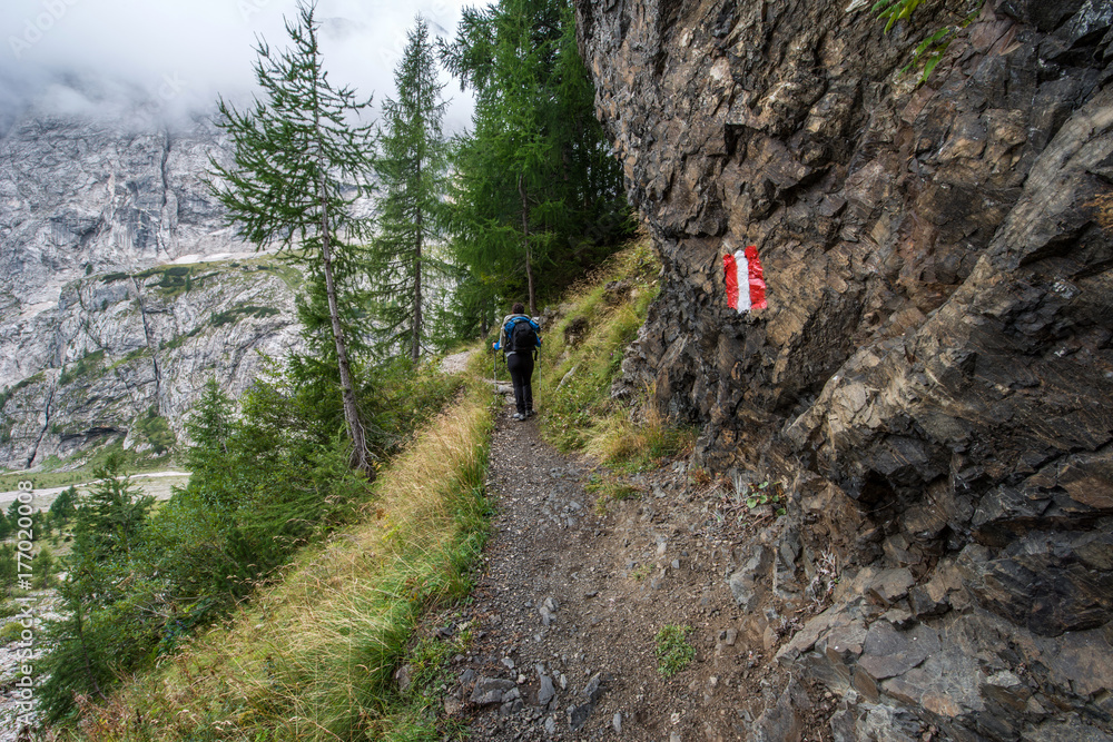 Trekking to Falier Hut, Dolomites