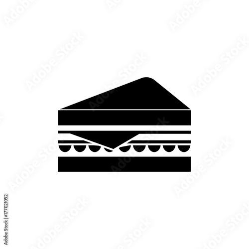 sandwich icon, illustration, vector sign on isolated background