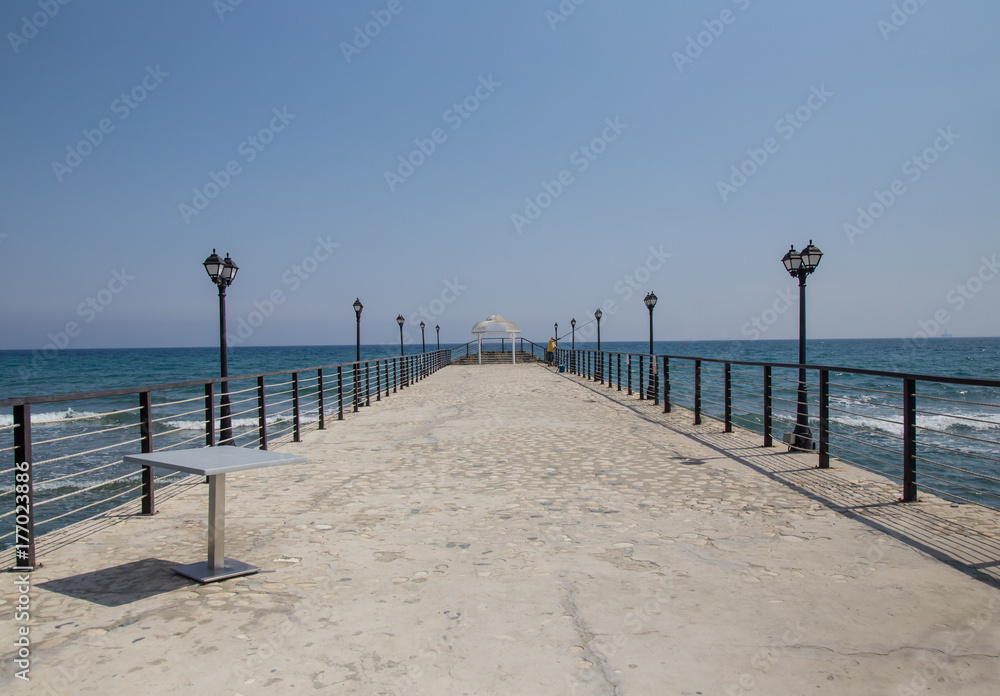Long pier at Amathus, Limassol, Cyprus 