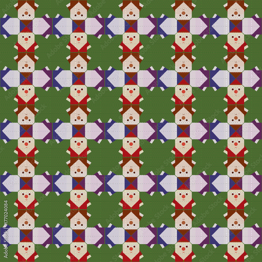 Obraz premium festive background with funny Santa Claus