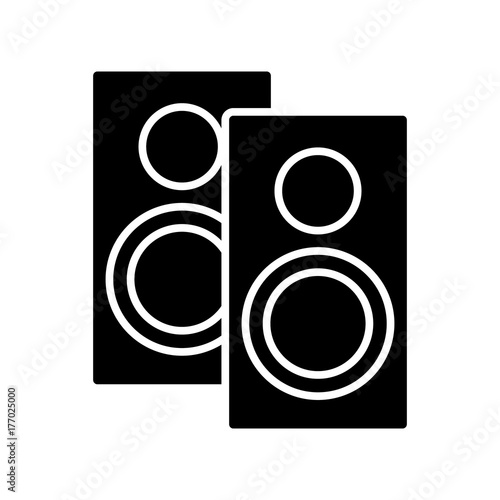 speakers icon, illustration, vector sign on isolated background