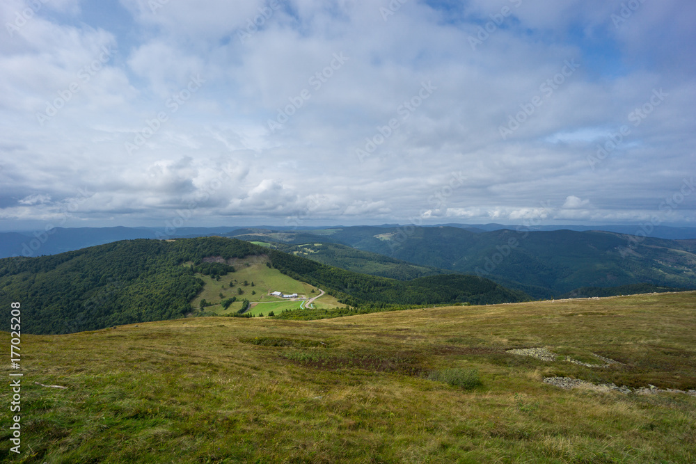 France - Endless green landscape in the middle of the french vosges