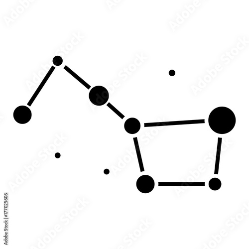 stars - Big Dipper - great bear icon, illustration, vector sign on isolated background