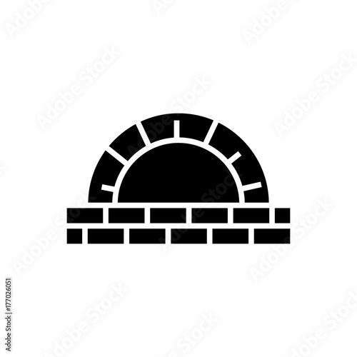 stone oven icon, illustration, vector sign on isolated background
