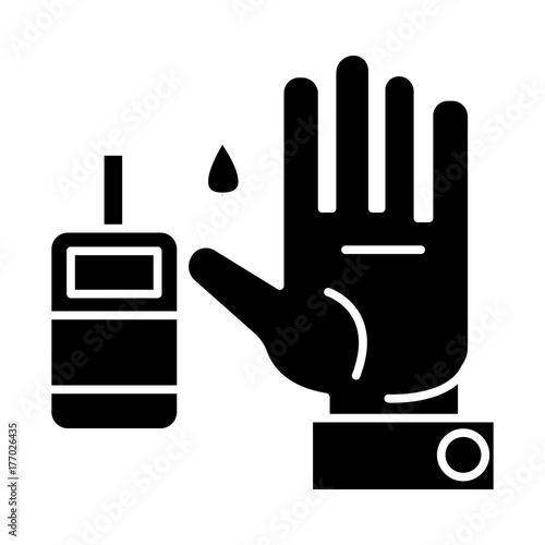 sugar blood level - diabetes icon, illustration, vector sign on isolated background
