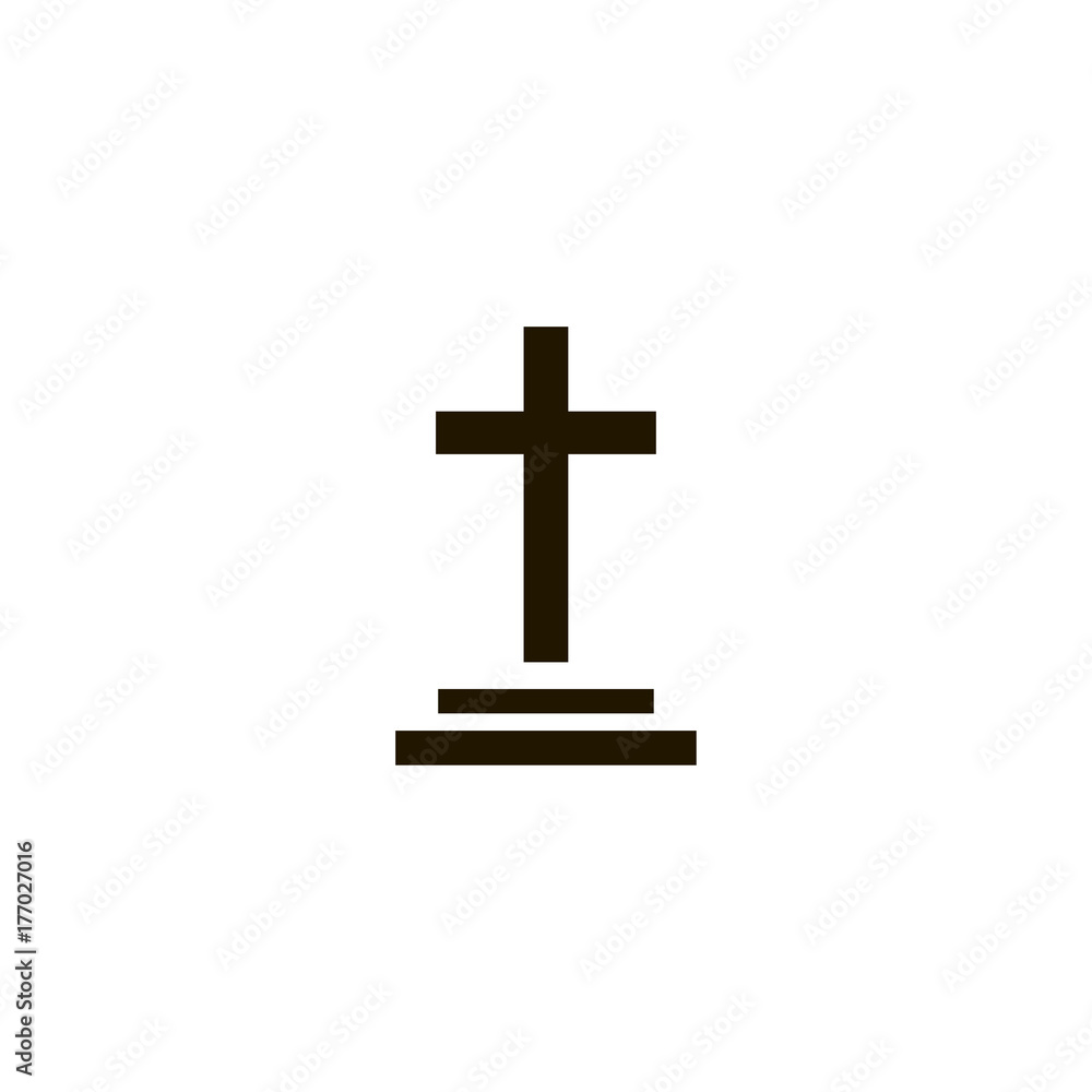 Grave icon. flat design