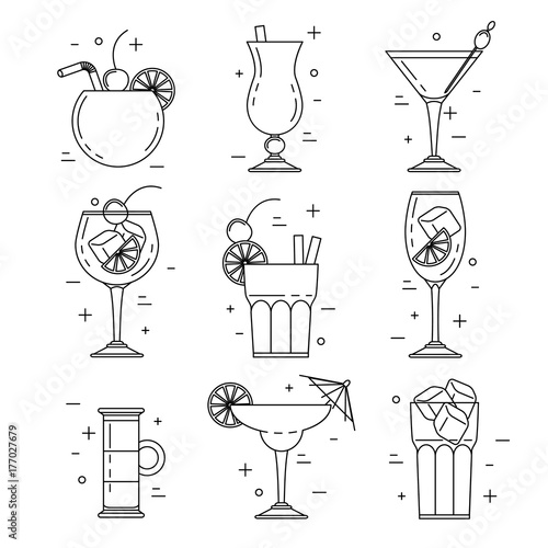Cocktail alcoholic set