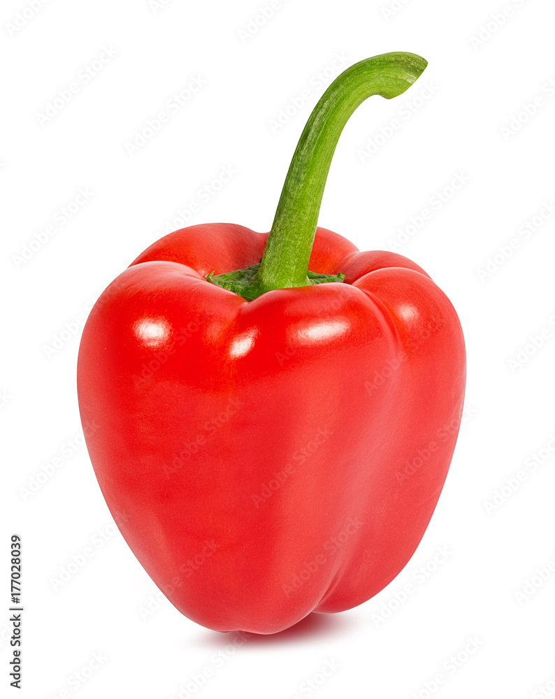 Fresh pepper red bell isolated on white background with clipping path Fresh pepper red bell isolated on white background with clipping path