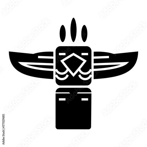 totem - native american icon, illustration, vector sign on isolated background