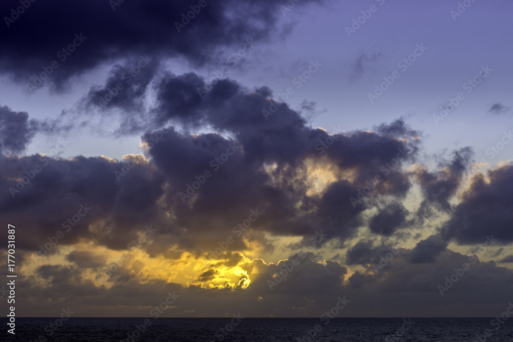 Sunrise over the ocean before storm / Lanzarote / Canary Islands Sunrise over the ocean before storm / Lanzarote / Canary Islands