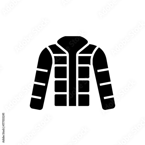 winter jacket - down jacket - outdoor icon, illustration, vector sign on isolated background