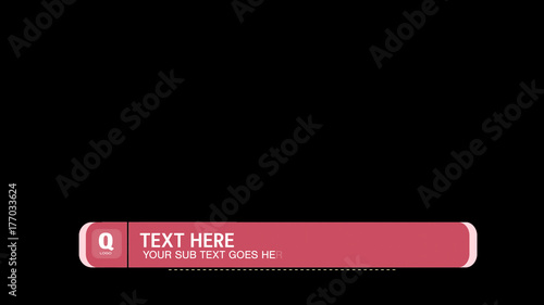 Rounded Bar Lower Third with Animated Stitching