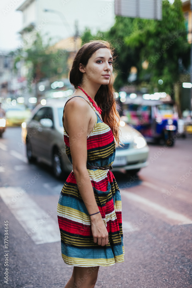 Woman visiting Bangkok, Thailand. Woman visiting Bangkok, Thailand.