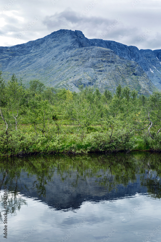 Lake in the mountains, beautiful scenery