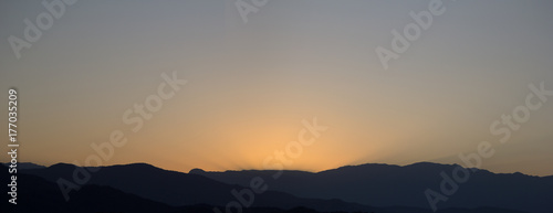Fototapeta Naklejka Na Ścianę i Meble -  Morning sunrise over the mountain range