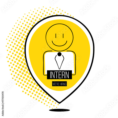 Vacancy / open position / job opening concept illustration. Job hunting. Intern position.