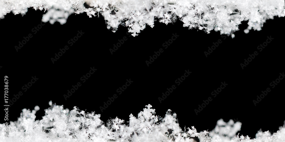 schneekristalle oben unten schwarz panorama schneekristalle oben unten schwarz panorama