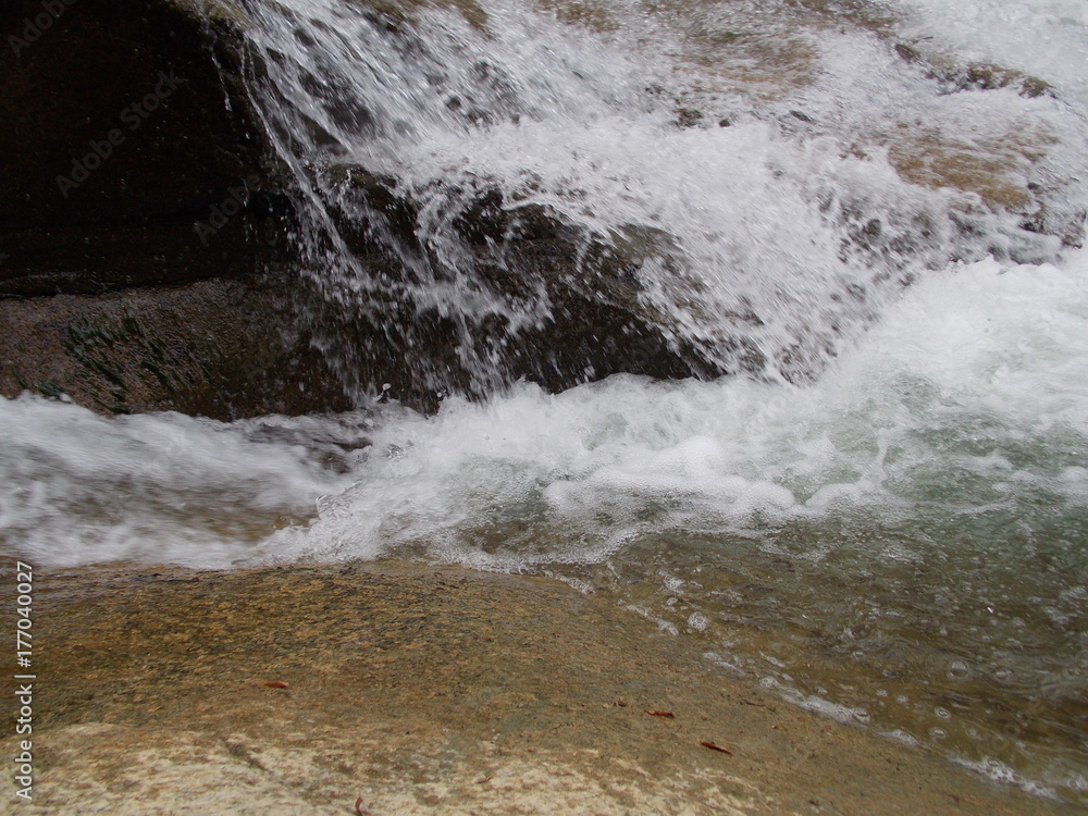 Crystal water on the mountain river