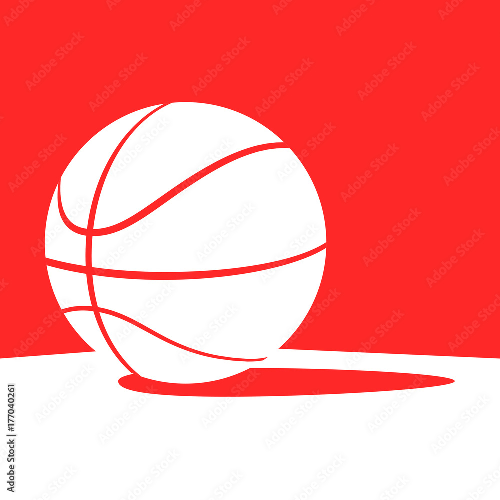 Minimalist Basketball Stock Vector | Adobe Stock