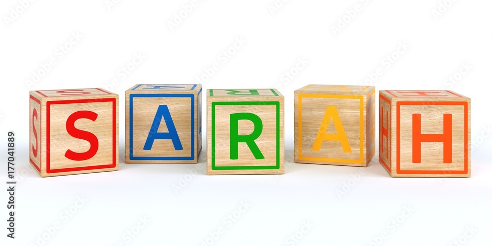 Name Sarah bunte Würfel Name Sarah bunte Würfel